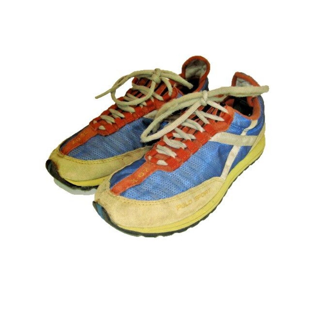 Womens Ralph Lauren Polo Sport Canvas Red/Blue X-67 Running  Shoes sz 7